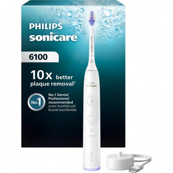 Электрическая зубная щётка Philips Sonicare 6100 HX7400/01, белый в Челябинске