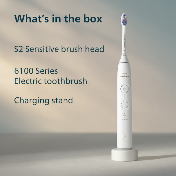 Электрическая зубная щётка Philips Sonicare 6100 HX7400/01, белый в Челябинске