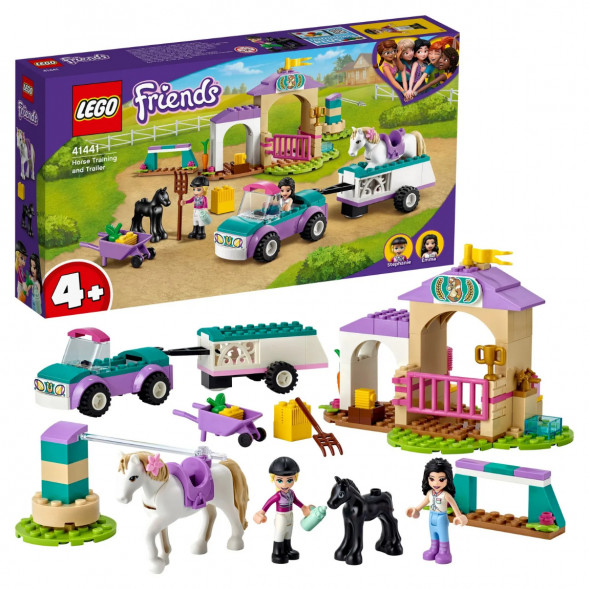 Конструктор LEGO Friends 41441 Тренировка лошади и прицеп для перевозки в Челябинске