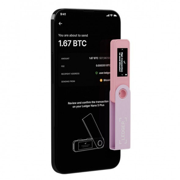 Криптокошелек Ledger Nano S Plus 1 шт., Pastel Pink в Челябинске