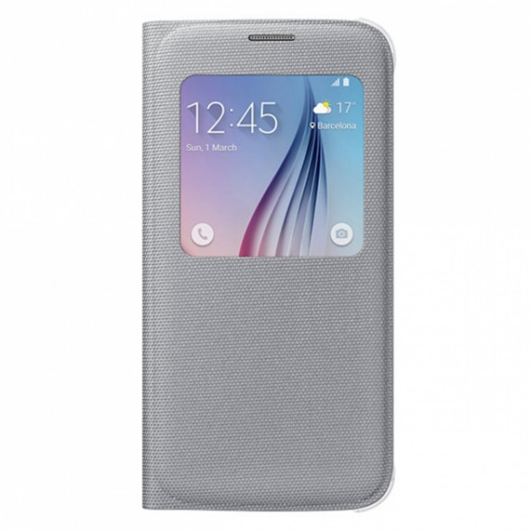 Чехол для Samsung Galaxy S6 S-View Cover (EF-CG920BSE), Silver в Челябинске
