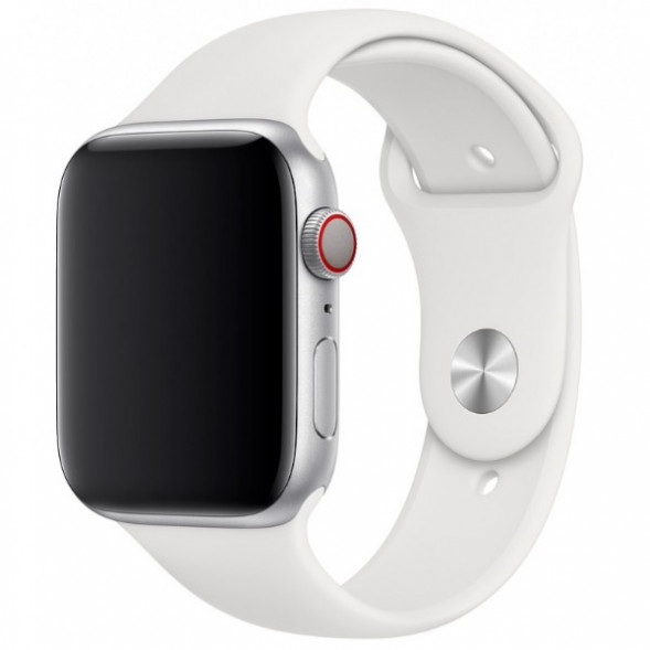 Ремешок для Apple Watch 40mm White Sport Band (MTP52ZM/A), белый в Челябинске