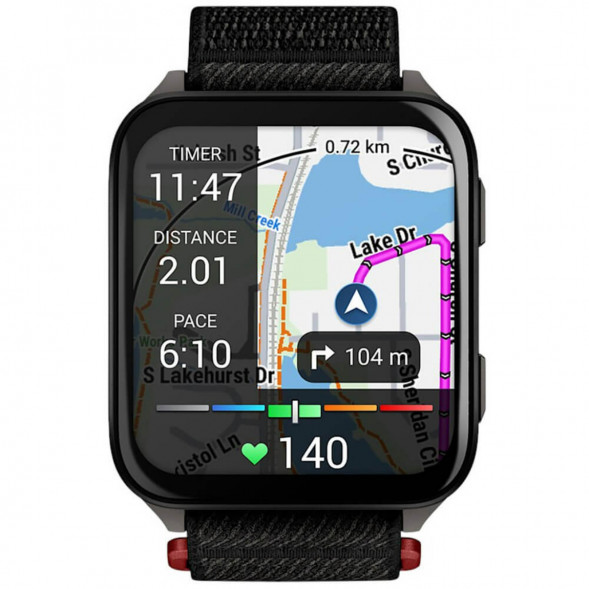 Умные часы Garmin Venu X1 Black с чёрным нейлоновым ремешком ComfortFit 010-02980-02 в Челябинске
