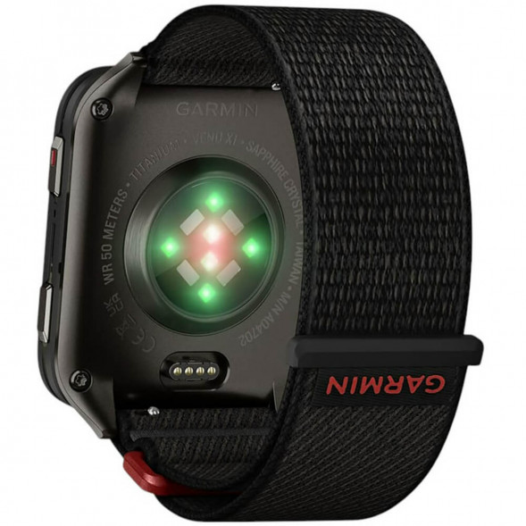 Умные часы Garmin Venu X1 Black с чёрным нейлоновым ремешком ComfortFit 010-02980-02 в Челябинске