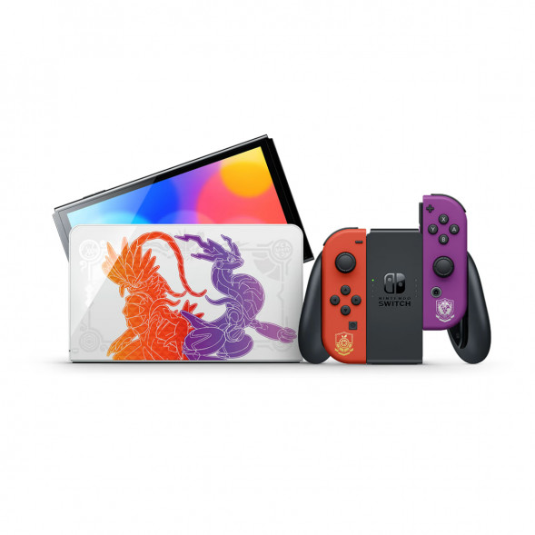 Игровая приставка Nintendo Switch OLED 64 ГБ, Pokemon Scarlet &amp;amp; Violet Edition в Челябинске
