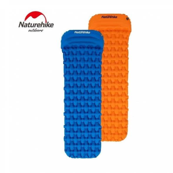 Надувной коврик туристический Naturehike FC-12, синий в Челябинске