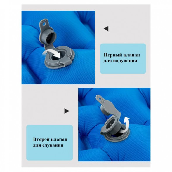 Надувной коврик туристический Naturehike FC-10, синий в Челябинске