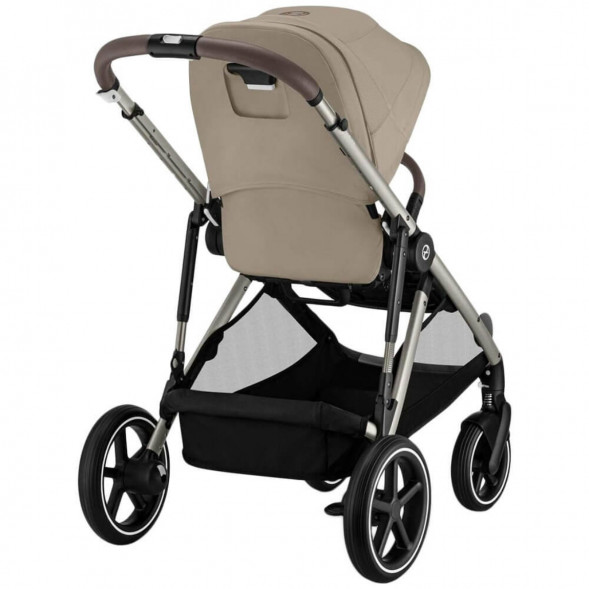 Детская коляска Cybex Gazelle S TPE Almond Beige с корзиной и дождевиком в Челябинске