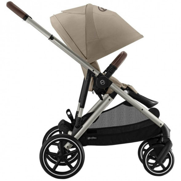 Детская коляска Cybex Gazelle S TPE Almond Beige с корзиной и дождевиком в Челябинске