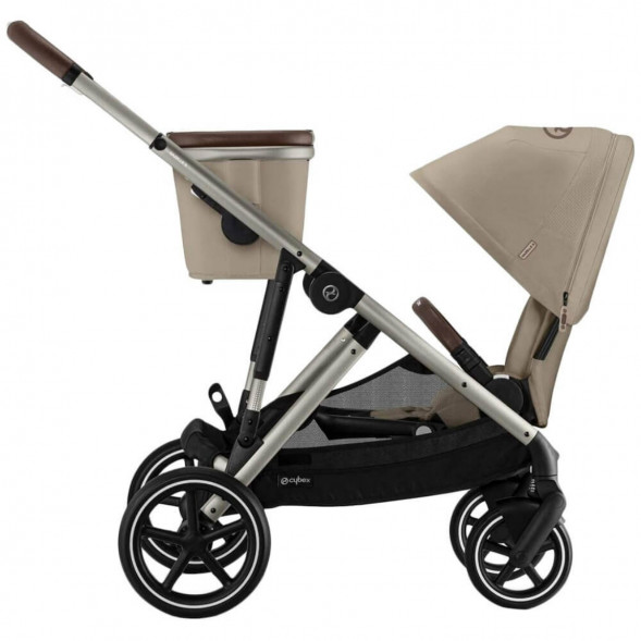Детская коляска Cybex Gazelle S TPE Almond Beige с корзиной и дождевиком в Челябинске
