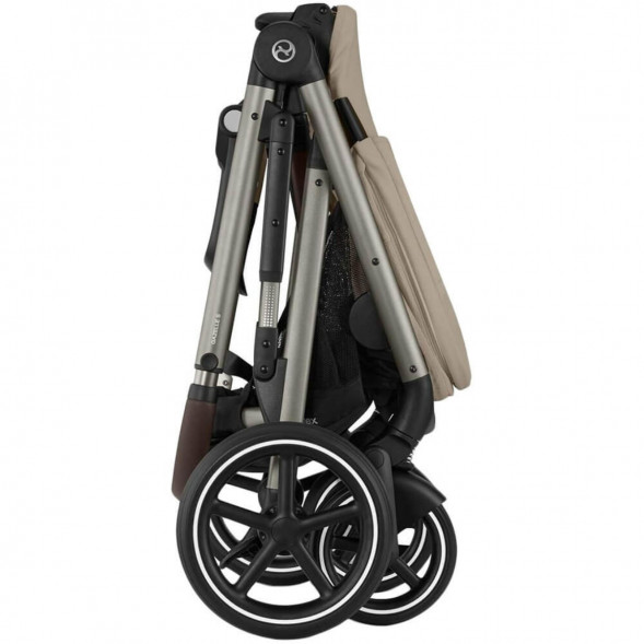 Детская коляска Cybex Gazelle S TPE Almond Beige с корзиной и дождевиком в Челябинске