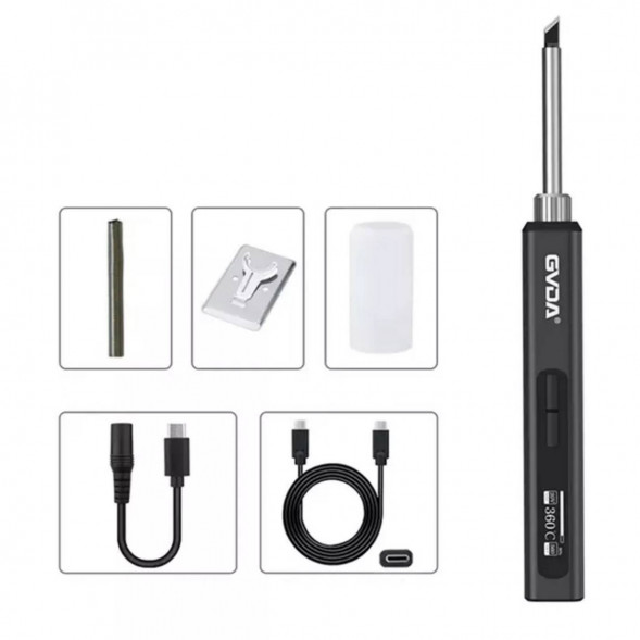 Портативный электрический USB паяльник GVDA GD300 (набор 7 предметов) в Челябинске