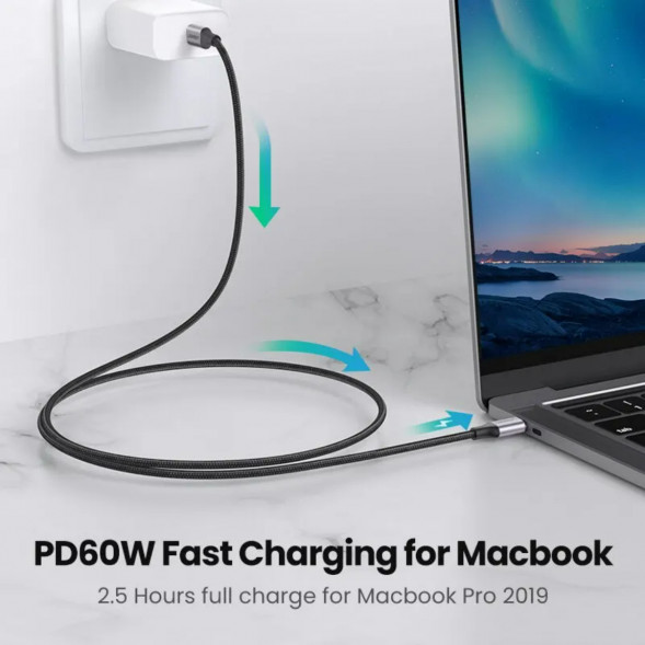 Кабель USB Type-C/Type-C Ugreen 60W, 1 м в Челябинске