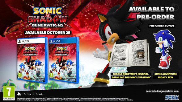 Игра Sonic x Shadow Generations Day One Edition [PS4, русские субтитры] в Челябинске