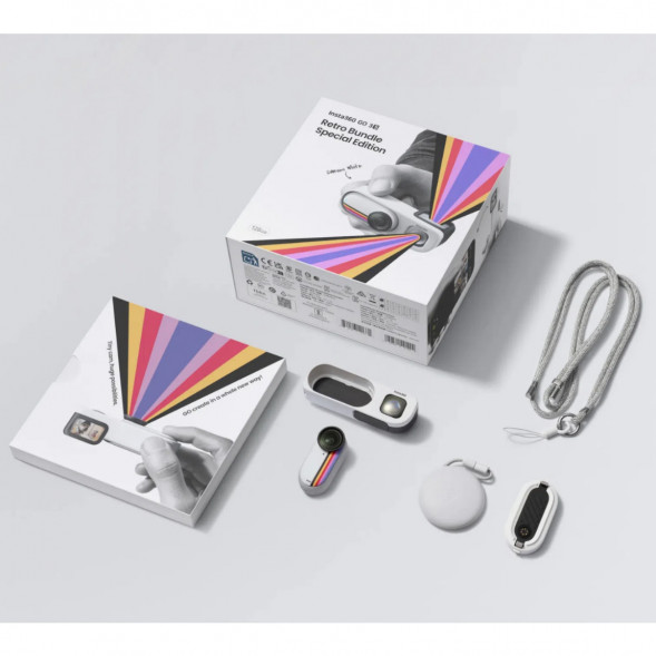 Экшн-камера Insta360 Go 3S Retro Bundle Special Edition 64ГБ, White в Челябинске