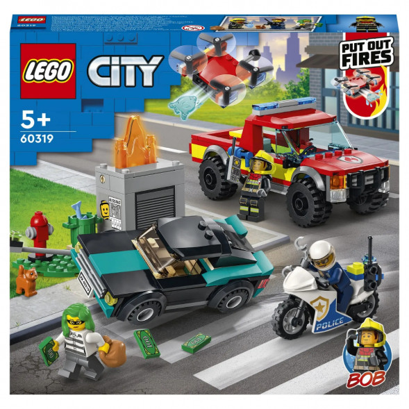 Конструктор LEGO City Fire 60319 Пожарная бригада и полицейская погоня в Челябинске