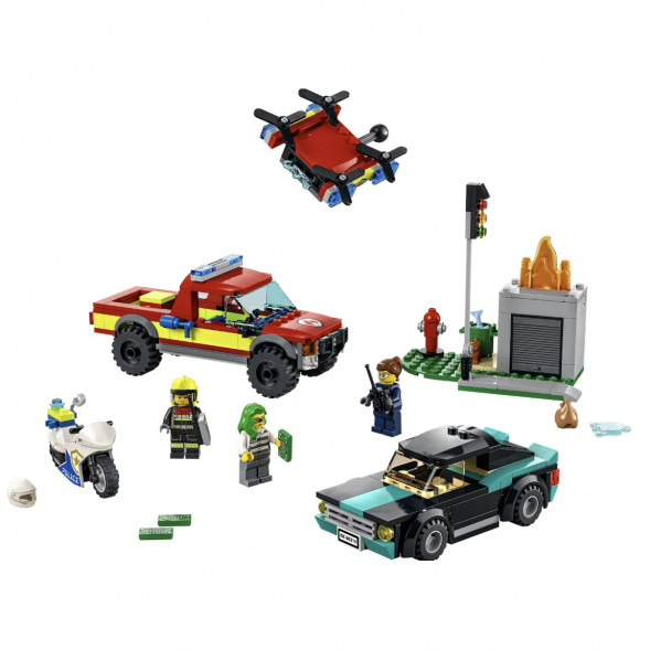 Конструктор LEGO City Fire 60319 Пожарная бригада и полицейская погоня в Челябинске