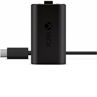 Microsoft Аккумулятор с кабелем зарядки USB Type-C для геймпада Xbox Series S/Series X/One, черный в Челябинске