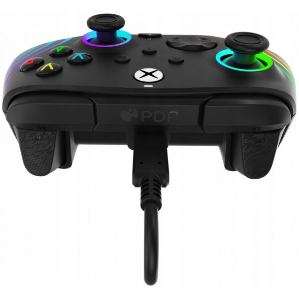 Геймпад проводной PDP для Xbox Afterglow Wave, Black в Челябинске