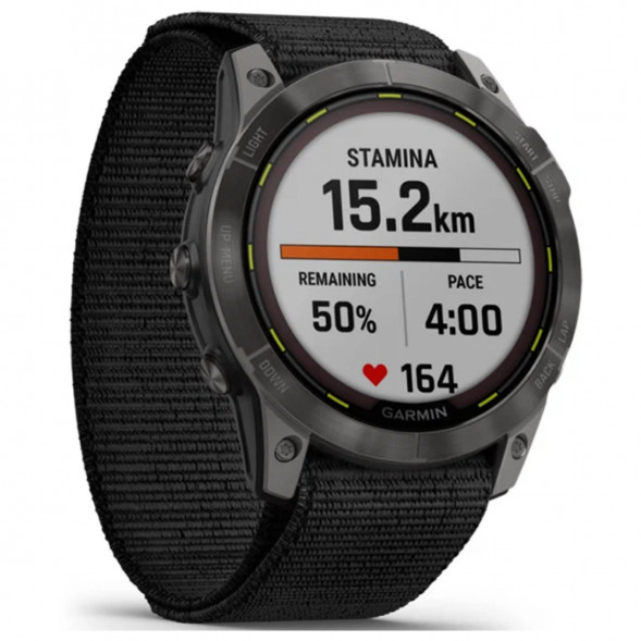Умные часы Garmin Enduro 2 угольно-серый DLC титановый с нейлоновым ремешком UltraFit 010-02754-01 в Челябинске
