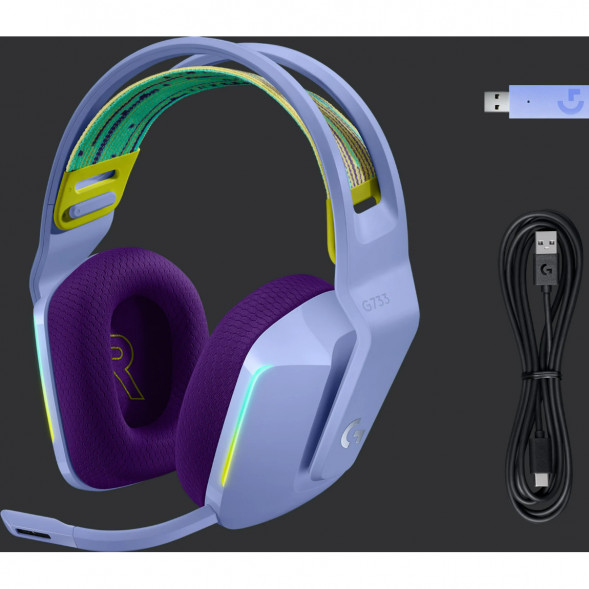 Игровая гарнитура Logitech G733 RGB Lightspeed Wireless, сиреневый в Челябинске