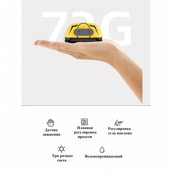 Фонарь налобный светодиодный HL05-S, желтый в Челябинске