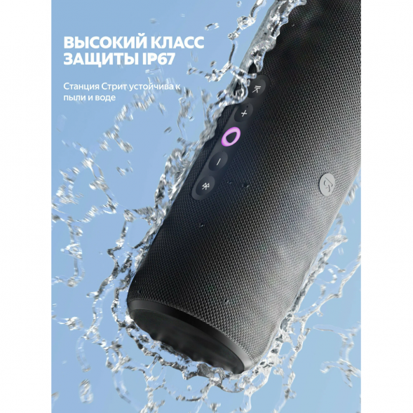 Умная портативная колонка Яндекс Станция Стрит с Алисой, черный в Челябинске