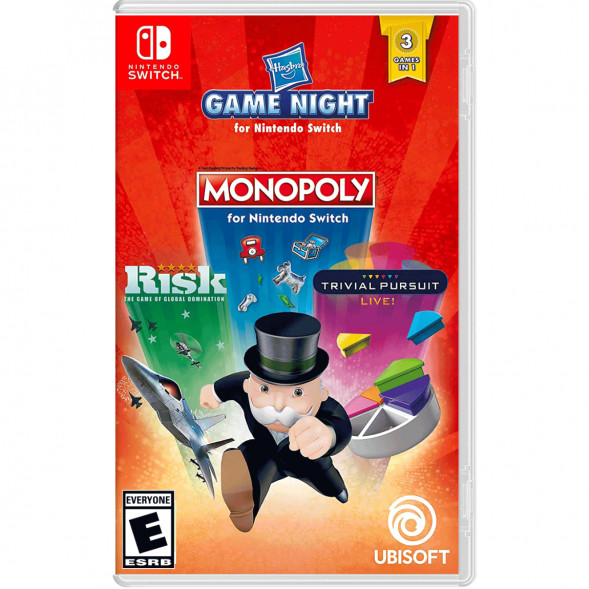 Игра Hasbro Game Night: Monopoly+Risk+Trivial Pursuit [Nintendo Switch, русские субтитры] в Челябинске