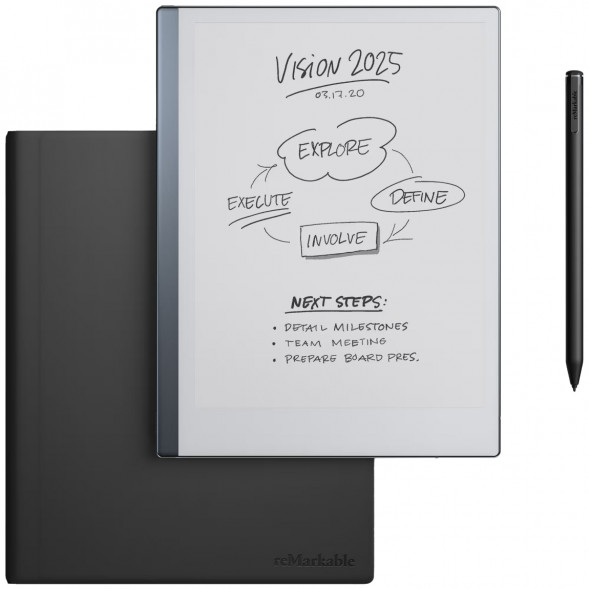 Графический планшет reMarkable 2 со стилусом Marker Plus и чехлом Book Folio черный (RM115) в Челябинске