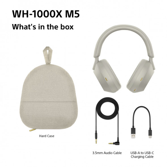 Беспроводные наушники Sony WH-1000XM5, серебристый в Челябинске