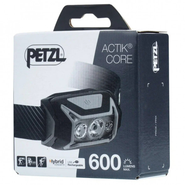 Налобный фонарь Petzl Actik Core E065AA00, 600 лм, серый в Челябинске