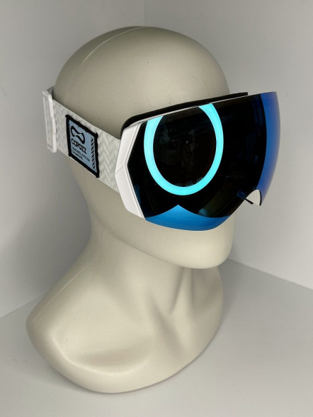 Горнолыжные очки для сноуборда Copozz (голубой, белый) в Челябинске