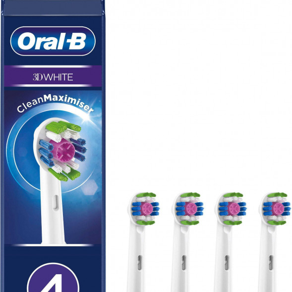 Насадки на зубные щетки Oral-B 3D White, 4 шт. в Челябинске