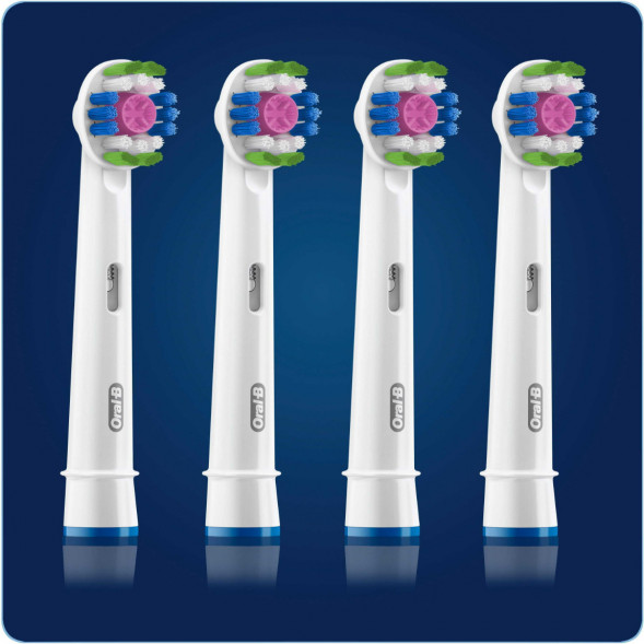 Насадки на зубные щетки Oral-B 3D White, 4 шт. в Челябинске