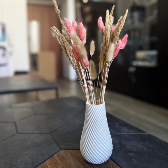 Ваза для сухоцветов HatRom Spiral, белый в Челябинске