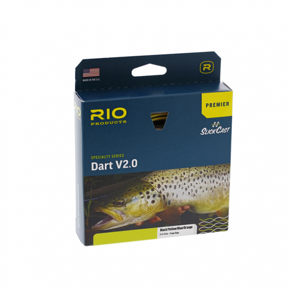 Леска RIO Premier Dart V2.0 Float WF7F/S3, Black/Yellow/Blue/Orange в Челябинске