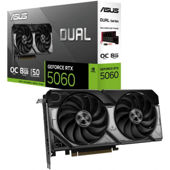 Видеокарта ASUS GeForce RTX 5060 Dual OC 8Gb (DUAL-RTX5060-O8G) в Челябинске