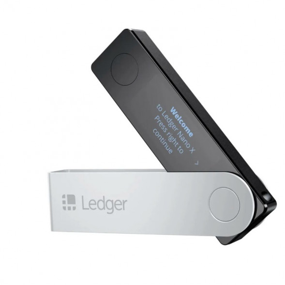 Аппаратный криптокошелек Ledger Nano X with $20 in Bitcoin , черный в Челябинске