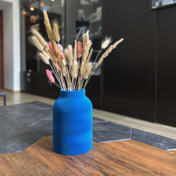 Ваза для сухоцветов HatRom Wave, синий в Челябинске