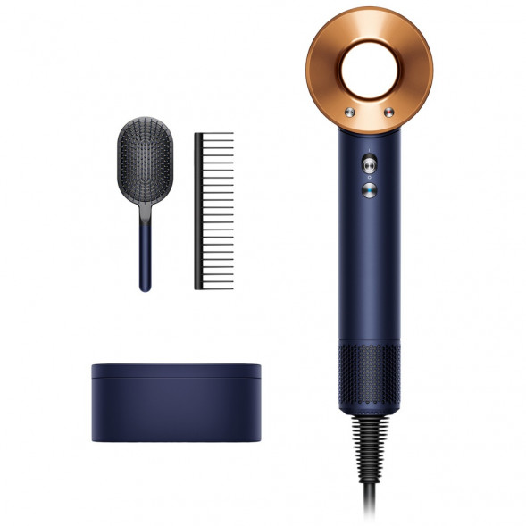 Фен Dyson Supersonic HD07 с набором расчесок, синий/медный в Челябинске