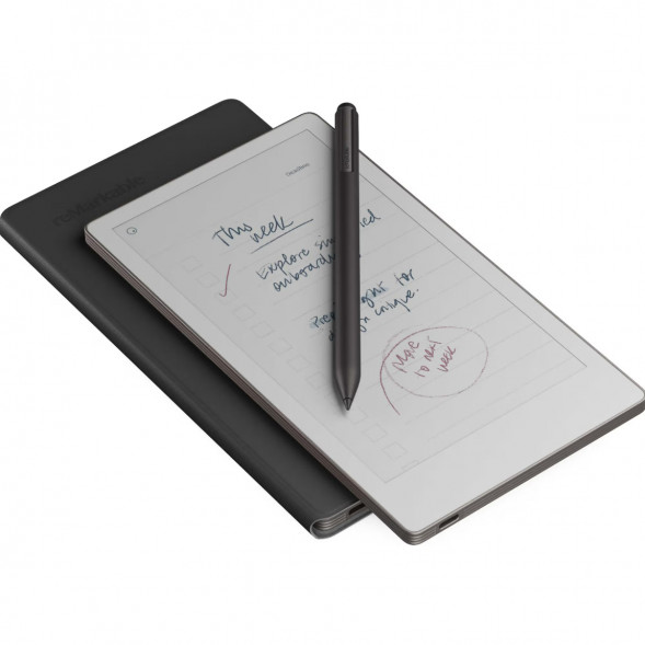 Графический планшет reMarkable Paper Pro Move + Стилус MarkerPlus + Чехол BookFolio Premium Leather, Black в Челябинске