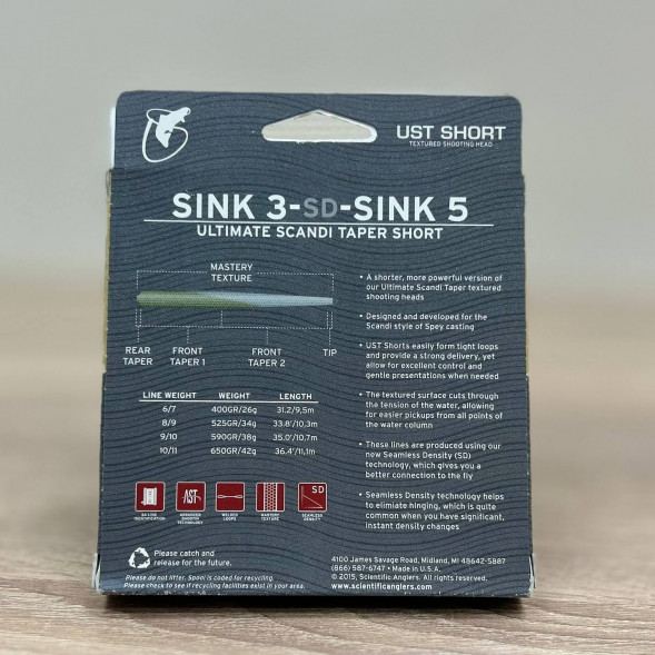 Рыболовная леска Scientific Anglers UST Short St-9/10-S3/S5 Sink 3-CD-Sink 5 125420 в Челябинске